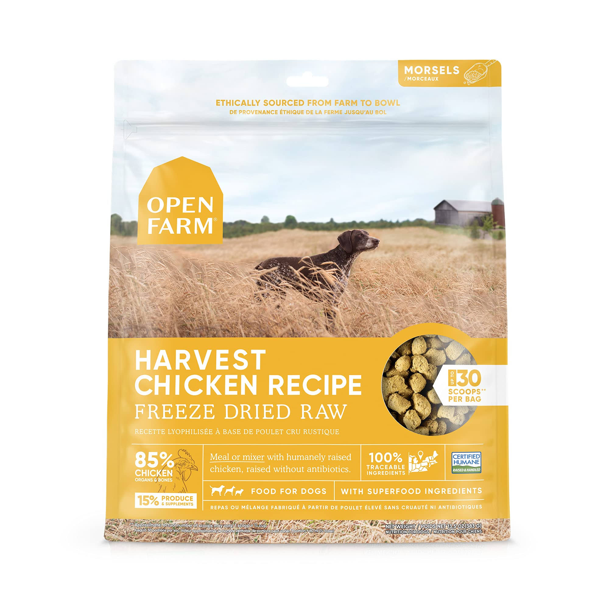 Open Farm Freeze Dried Raw Dog Food Harvest Chicken / 3.5 oz