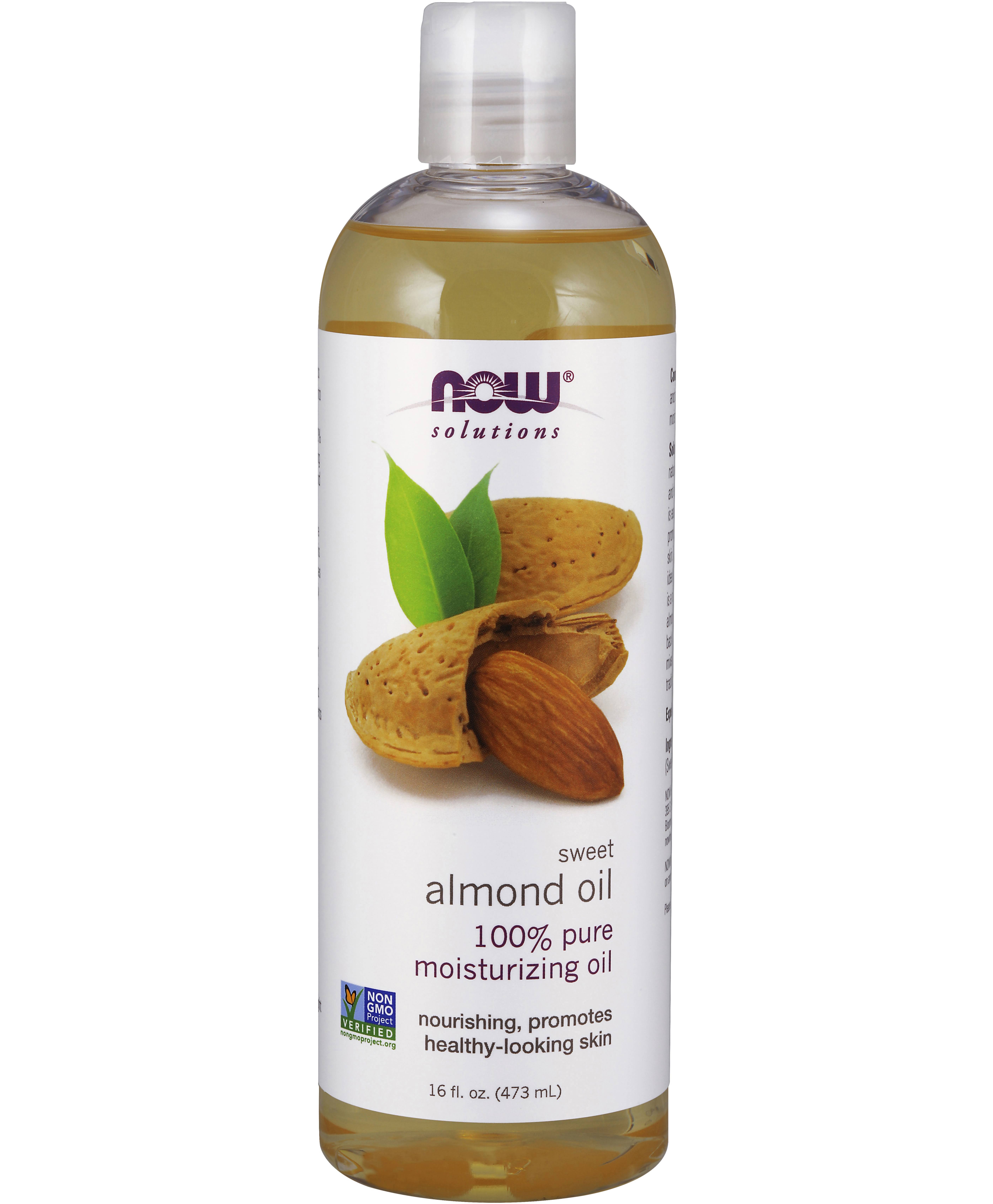 Now Moisturizing Oil, Sweet Almond Oil, 100% Pure - 16 fl oz