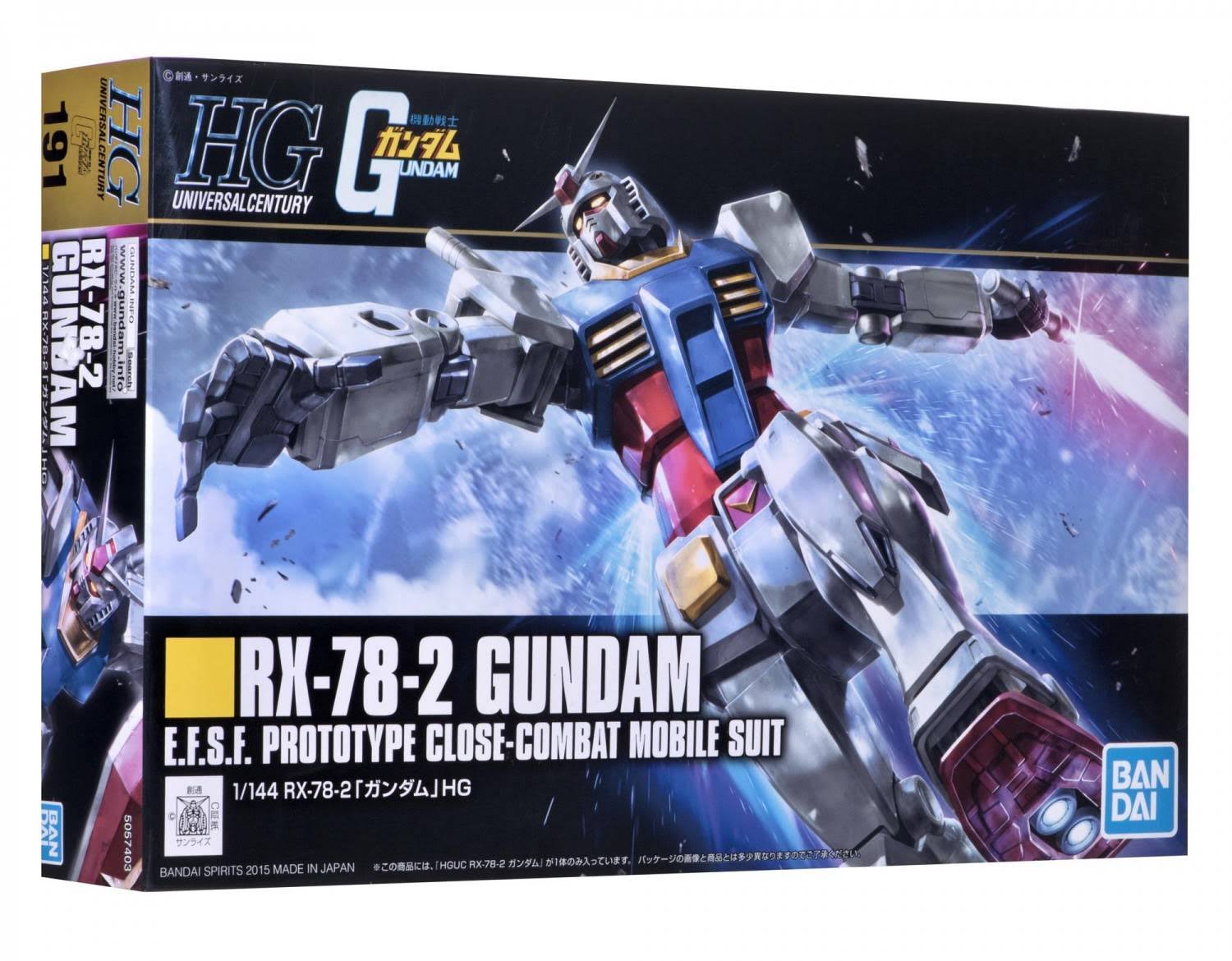 Bandai HGUC 1/144 RX-78-2 Gundam Plastic Model