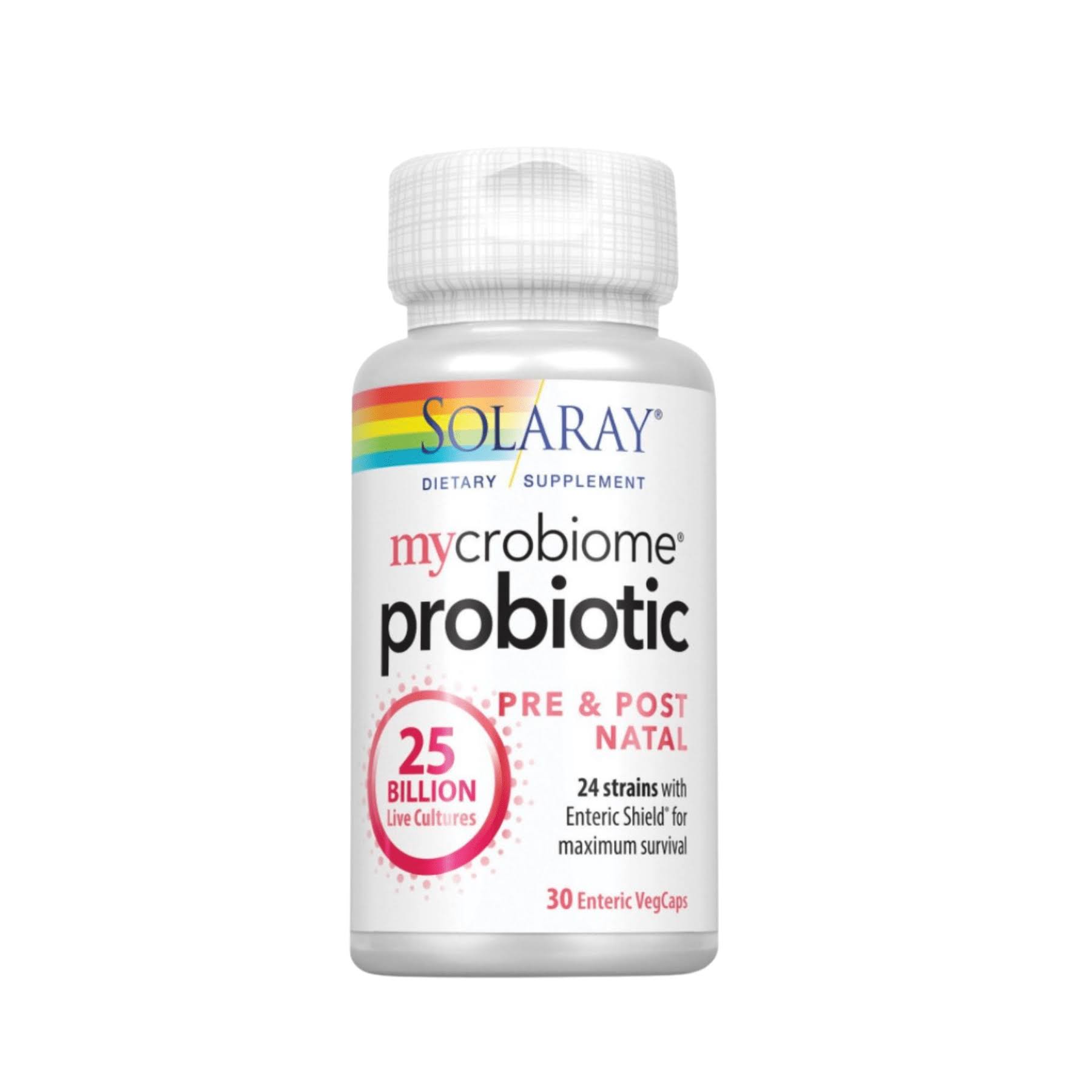 Solaray Mycrobiome Probiotic Pre and Post Natal - 30 Enteric VegCaps