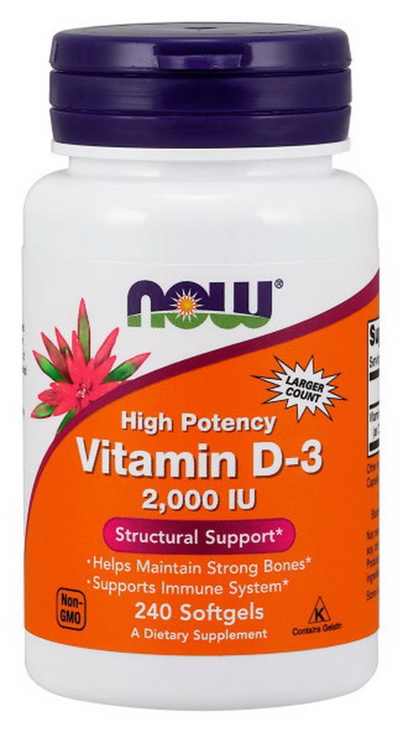 Now Foods Vitamin D-3 - 2000 IU, 240 Softgels