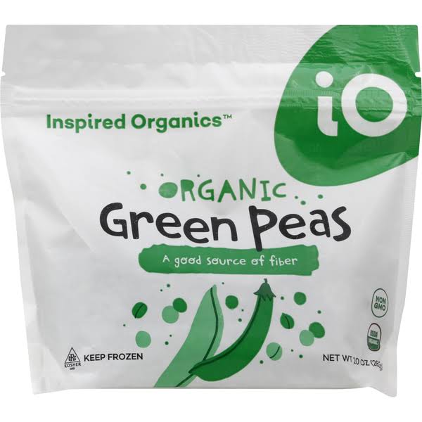 Inspired Organics Green Peas, Organic - 10 oz