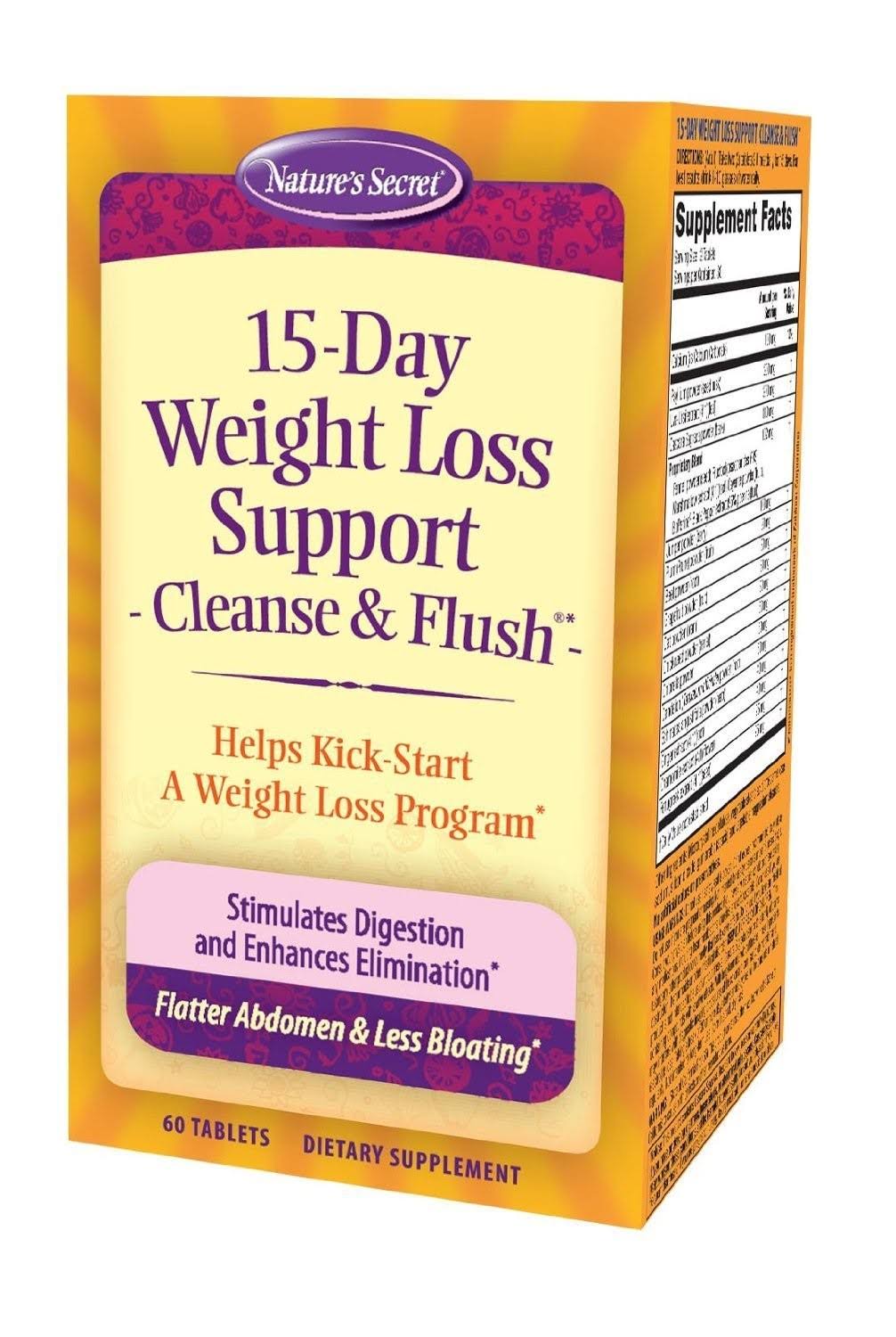 Nature's Secret 15 Day Weight Loss Cleanse & Flush - 60 Tablets