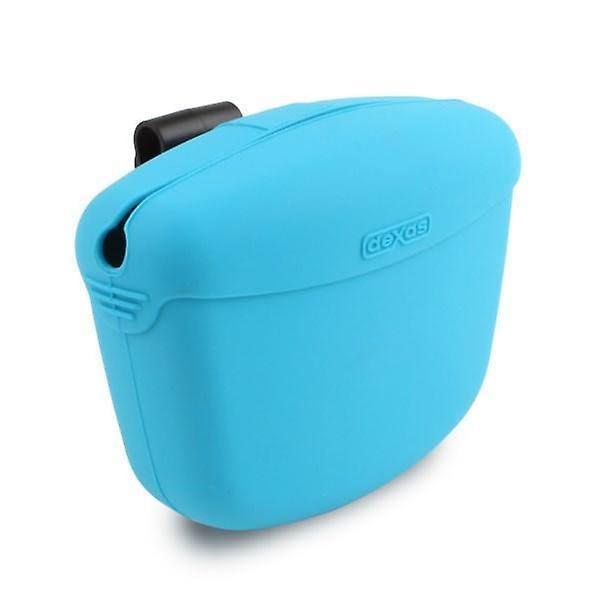 Dexas Popware Pets Pooch Pouch Clip on Training Treat Container - Blue