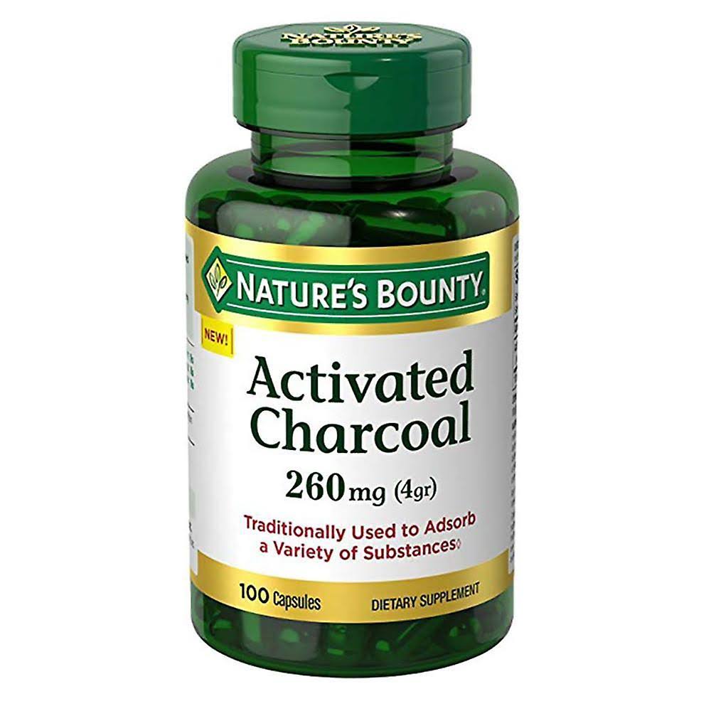 Nature's Bounty Activated Charcoal Supplement - 260mg, 100ct
