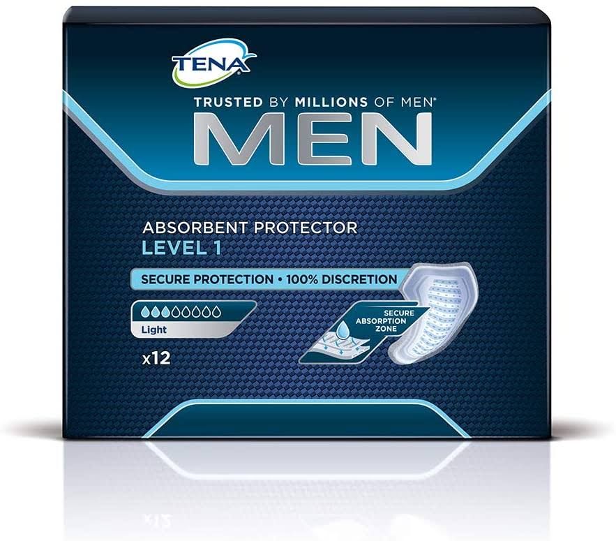 TENA Men Absorbent Protector - Level 1, 12 Pads