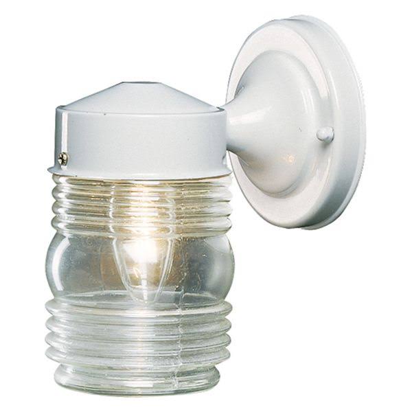 Hardware House 54-4445 Jelly Jar Wall Outdoor Fixtures - White, 4 1/2" x 7 1/2"
