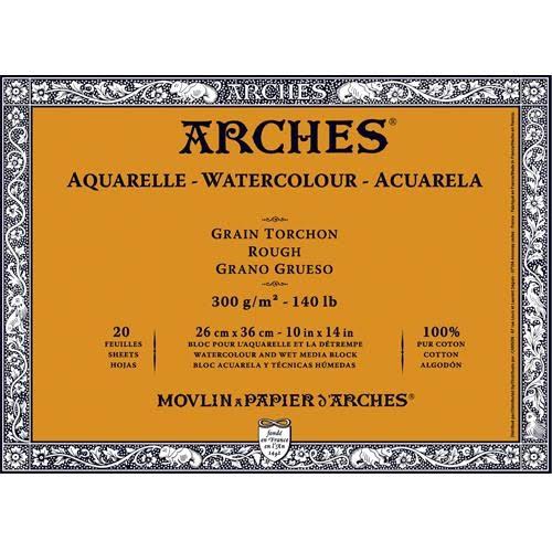 Block 46x61cm Arches Aquarelle 300g Rough