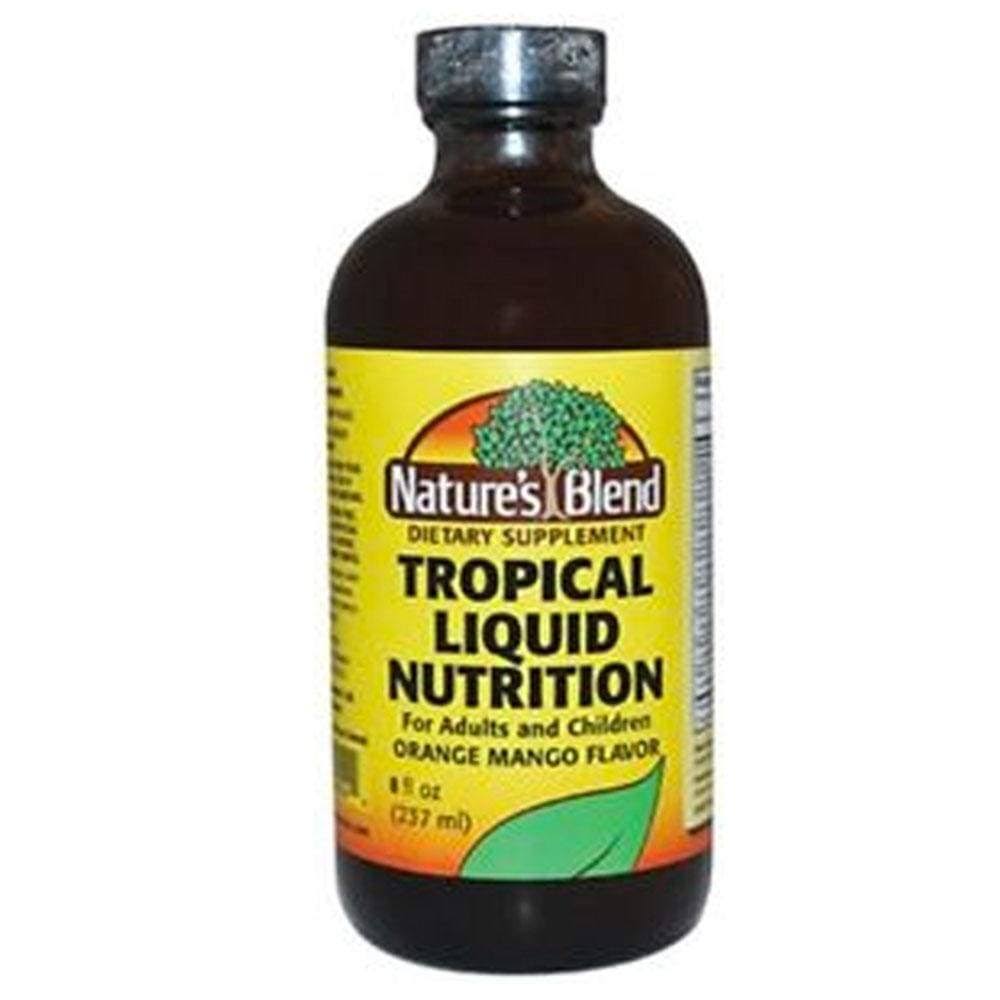Nature's Blend Tropical Liquid Nutrition Dietary Supplement - Orange Mango Flavor, 8oz