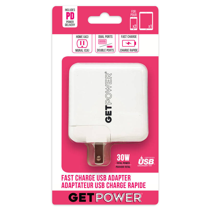 GetPower Dual USB AC Adapter