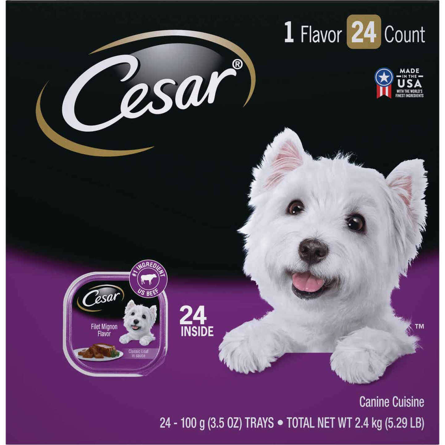 Cesar Canine Cuisine Variety Pack Dog Food - 4 Flavors, 3.5oz, 24ct