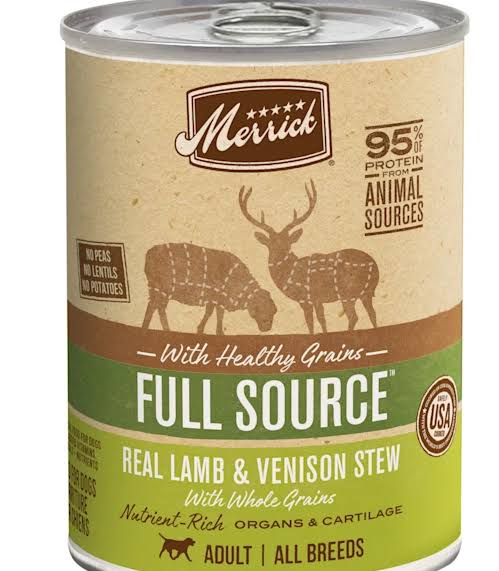 Merrick Full Source Real Lamb & Venison Stew Grain-Free Canned Dog Food