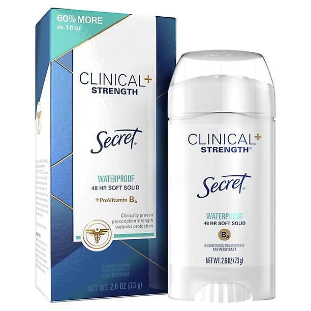 Secret Clinical Strength Smooth Solid Waterproof Antiperspirant Deodorant - 2.6 oz
