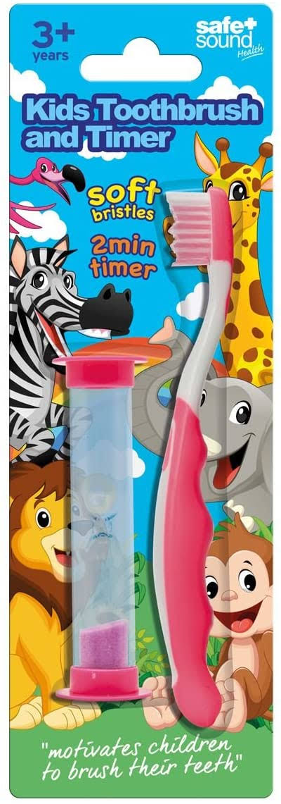 Safe and Sound Health Children Kids Toothbrush With Sand Timer