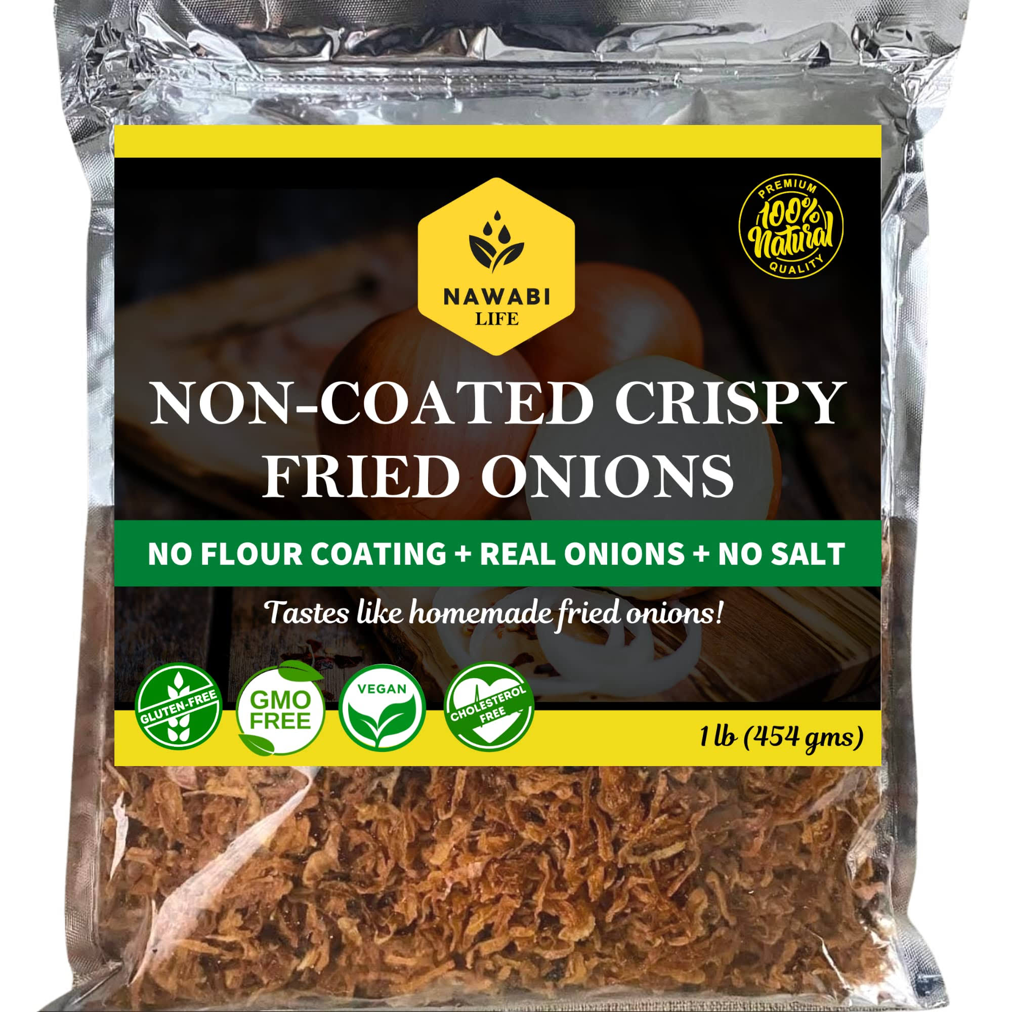 Non-Coated Crispy Fried Onions - Healthiest Fried Onions, Gluten Free,