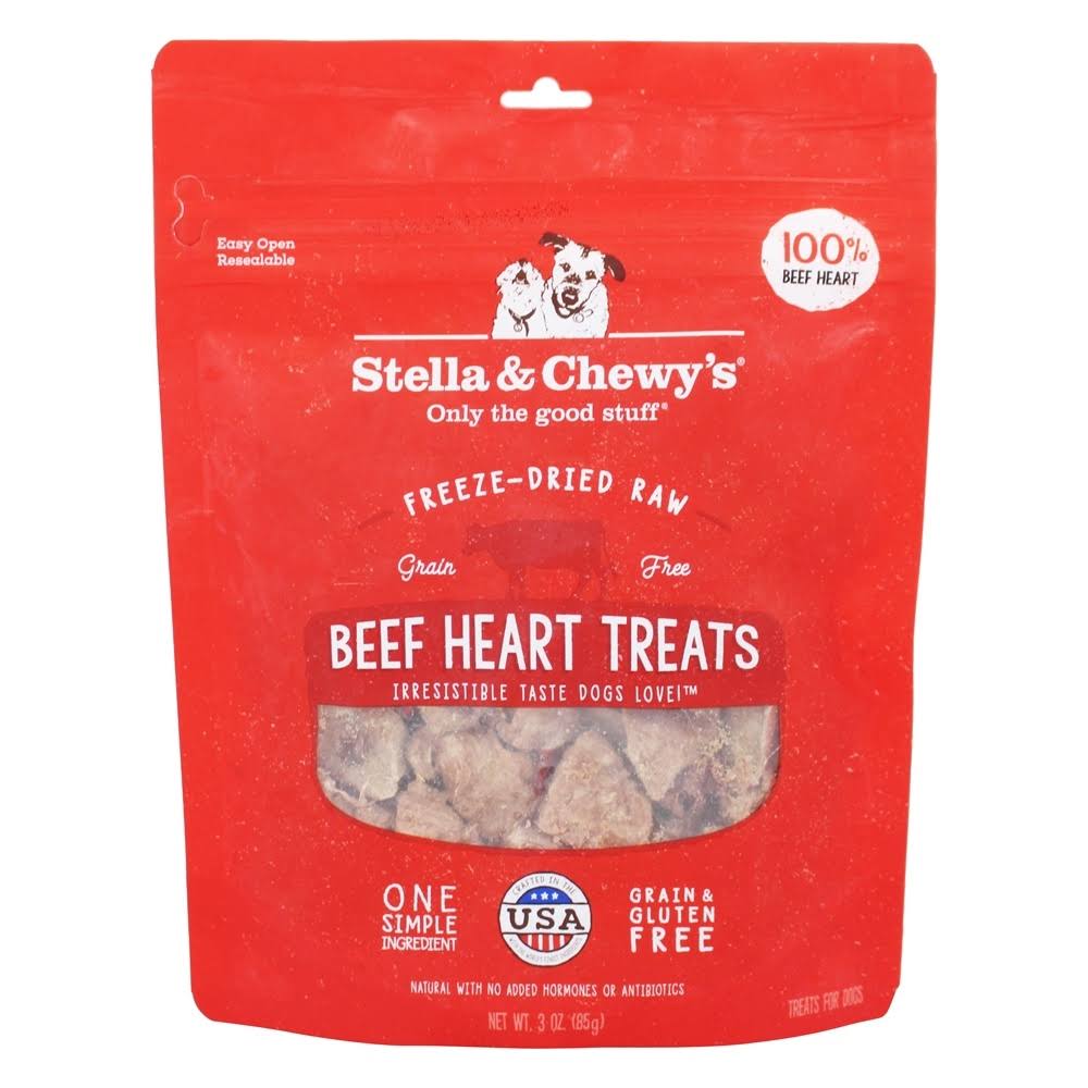 Stella & Chewy's FreezeDried Raw Dog Treats Beef Heart 3 oz.