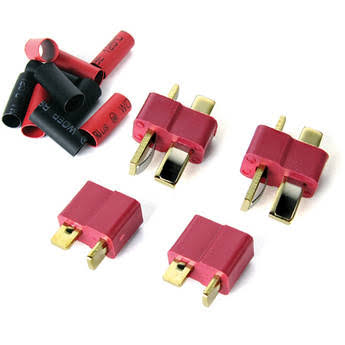 Common Sense RC Deans-Type Connector 4-Pack, 2 Male & 2 female, Battery Plugs & Adapters
