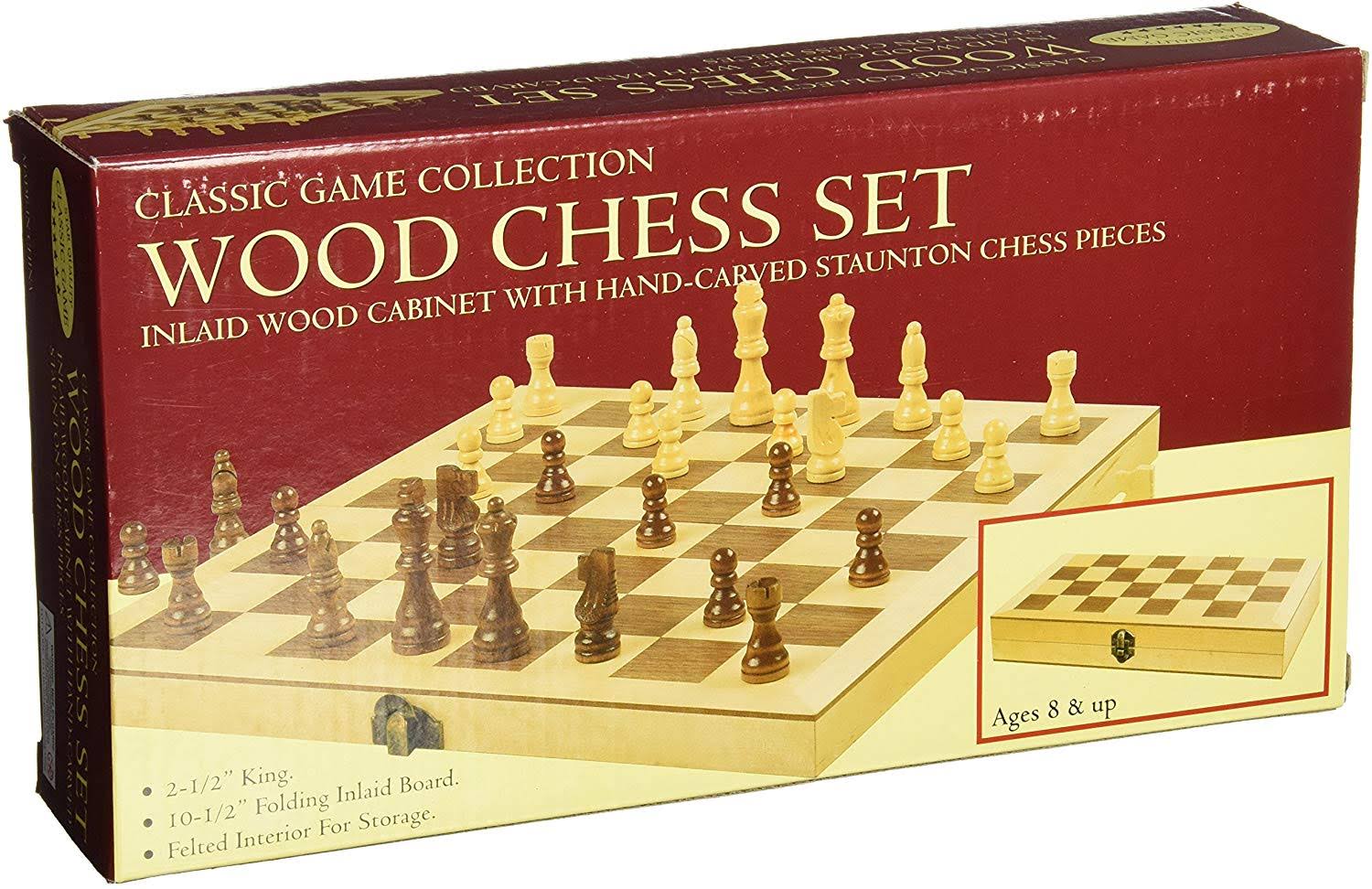 John N. Hansen Classic Wood Chess Set - 10.5''