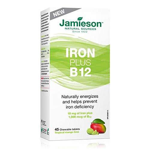 Jamieson Iron + Vitamin B12, 45 Chewable Tabs