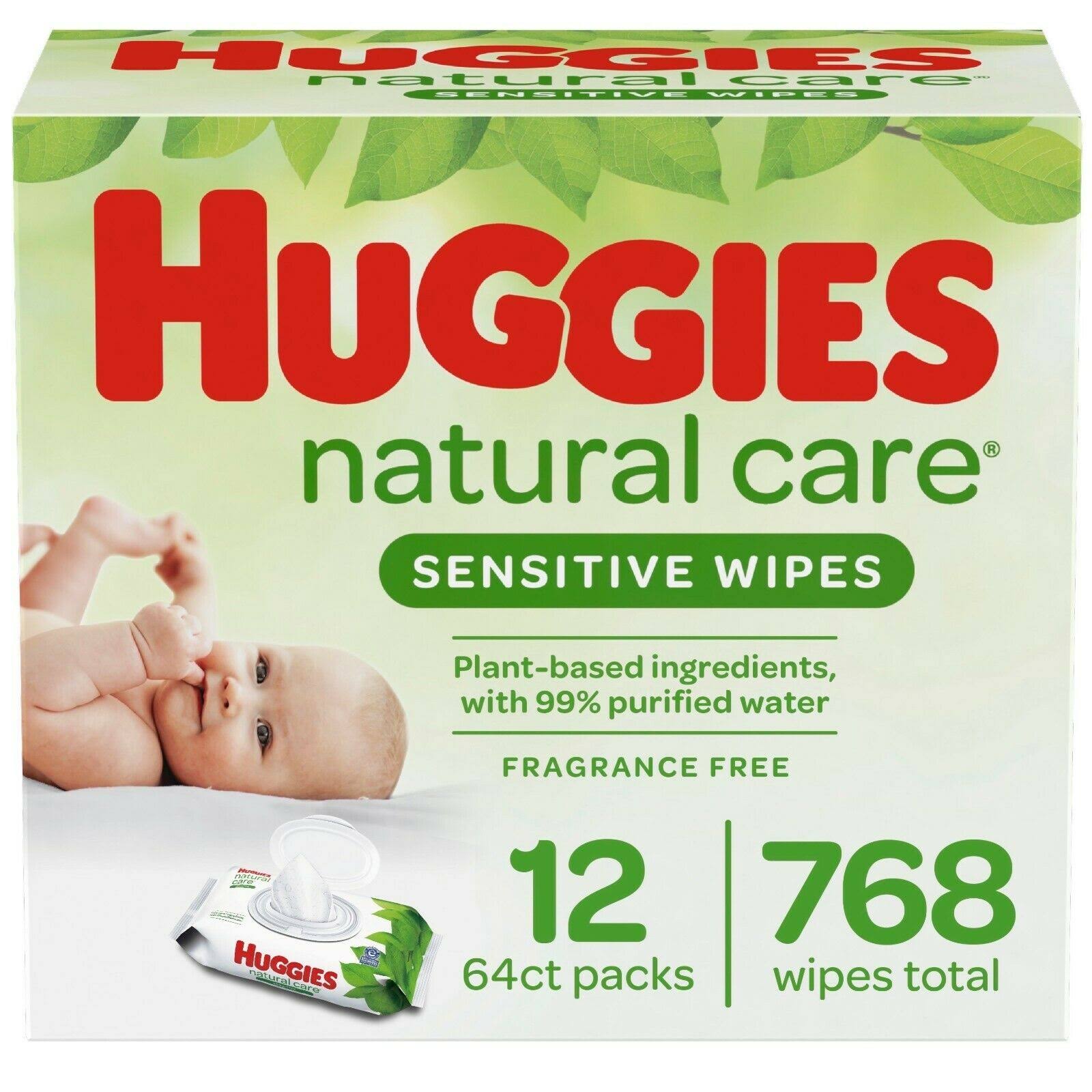 Huggies Natural Care Wipes - 168pcs, 3pk