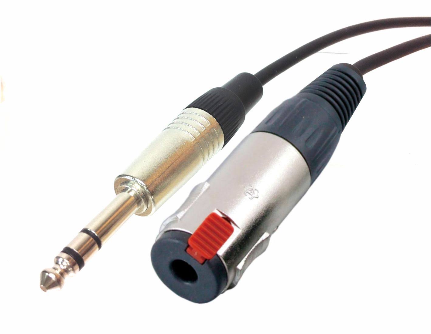 1/4" TRS Male to 1/4" TRS Female Balanced Mic/Audio Cable 20 Feet