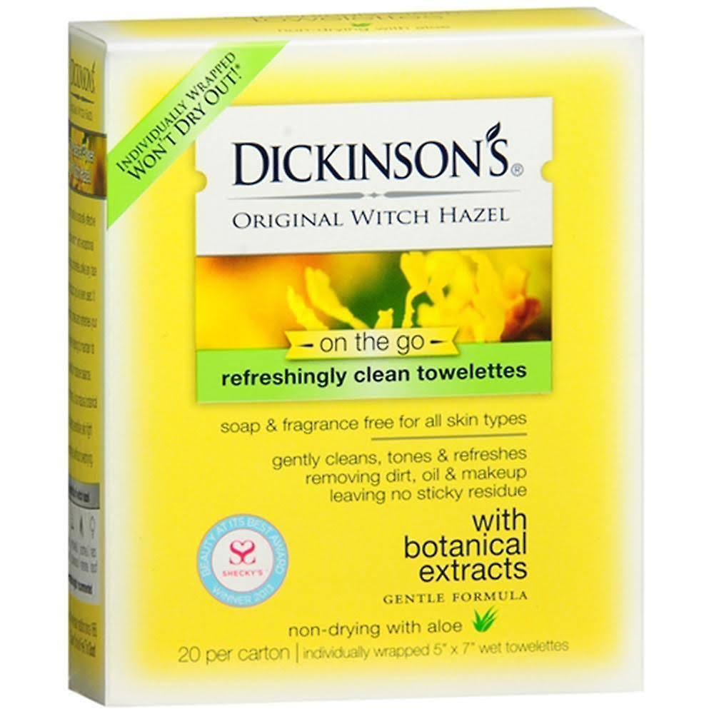 Dickinson's Witch Hazel Oil Controlling Towelettes - 20 ct