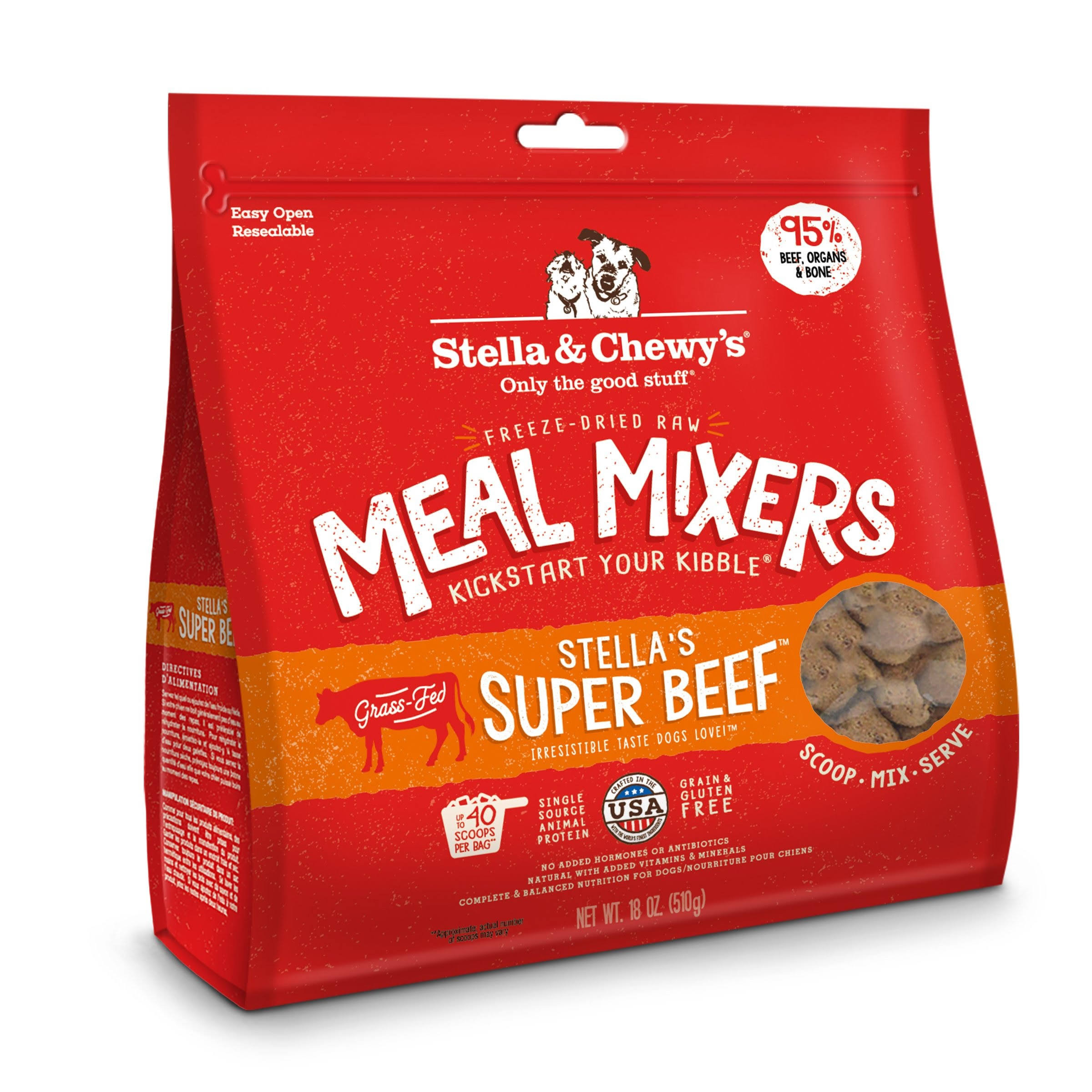 Stella & Chewy's Beef Meal Mixers Freeze Dried Dog Food 992g