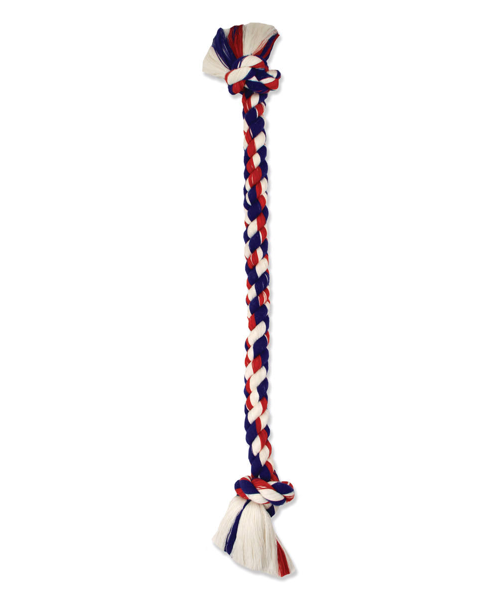 Mammoth Flossy Chews Cotton 2-Knot Rope Tug Dog Toy