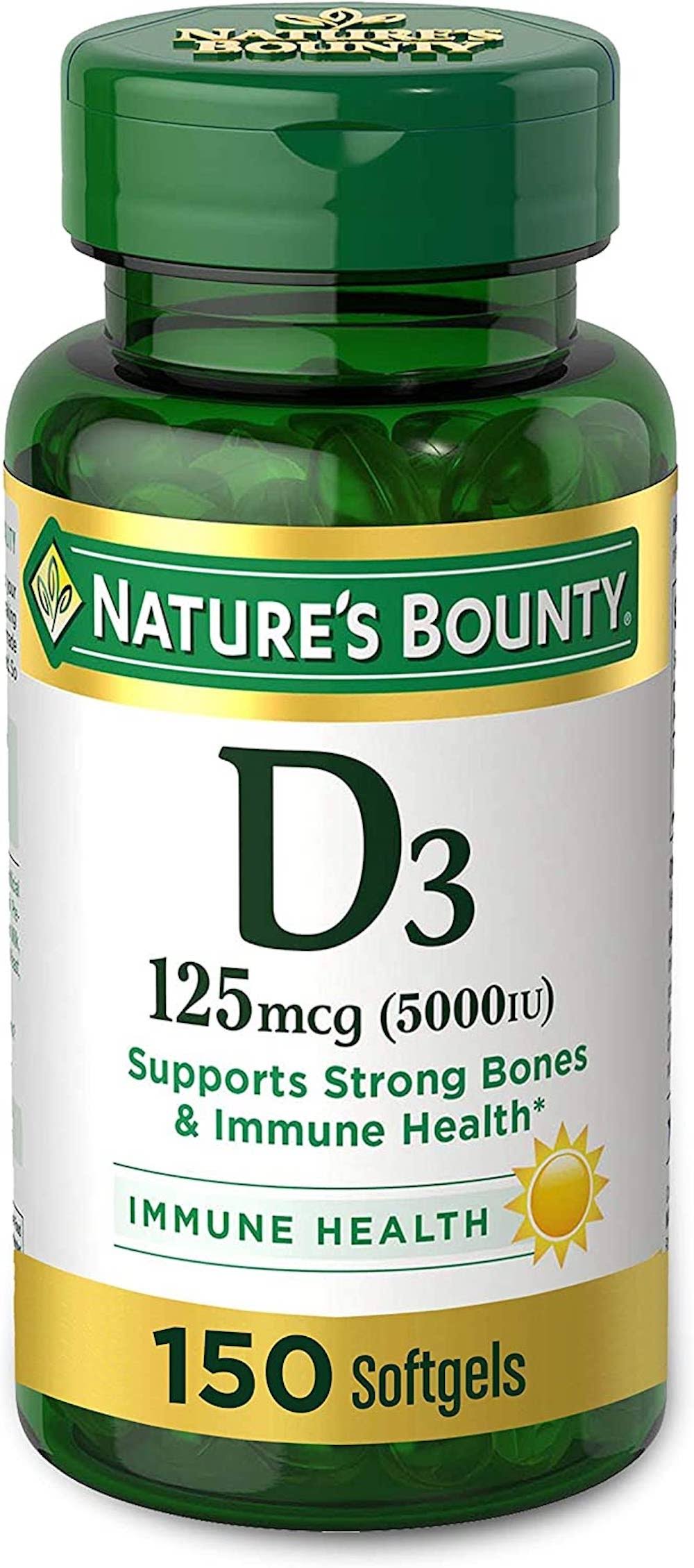 Nature's Bounty D3 5000IU - 150 Softgels