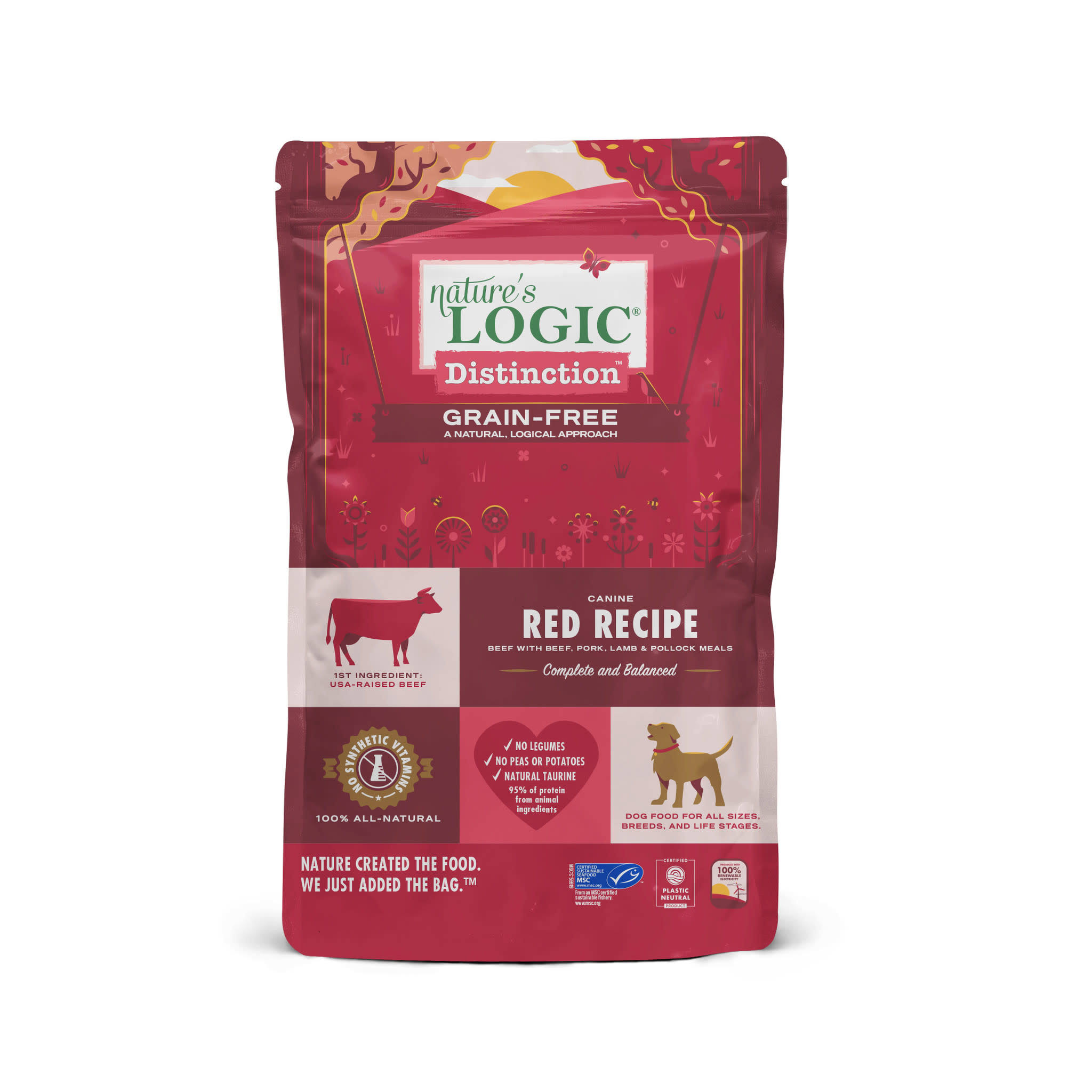 Nature's Logic Distinction Red Grain-Free Dry Dog Food, 4.4-lb