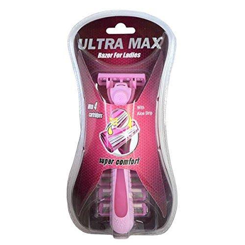 Ultra Max Ladies Plus 3 Cartridge Pink Razor
