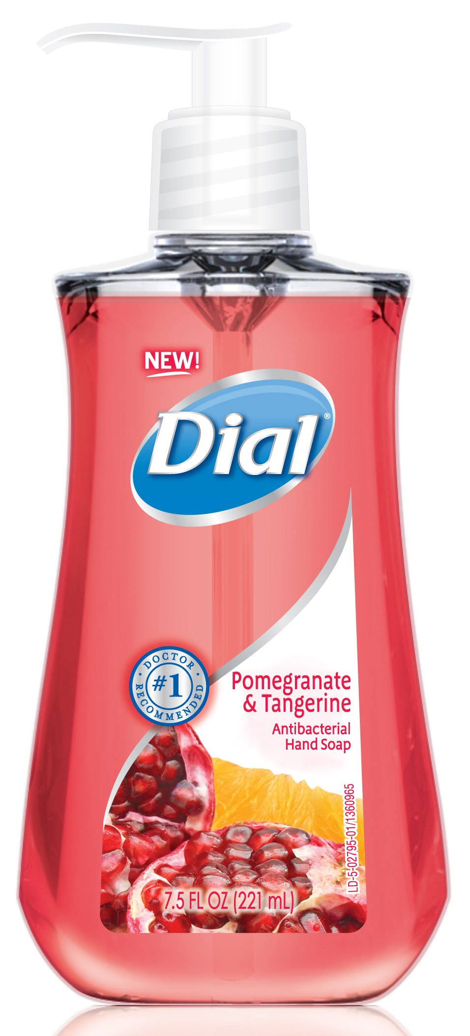 Dial Liquid Hand Soap, Pomegranate and Tangerine, 7.5 fl. oz (Pack of 1)