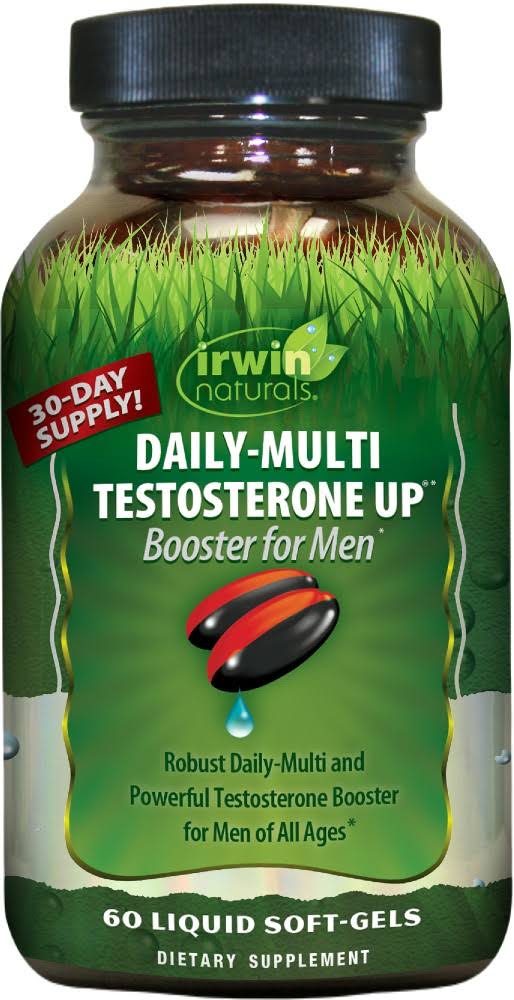 Irwin Naturals Booster for Men, Daily-Multi Testosterone Up, Liquid Soft-Gels - 60 liquid soft-gels