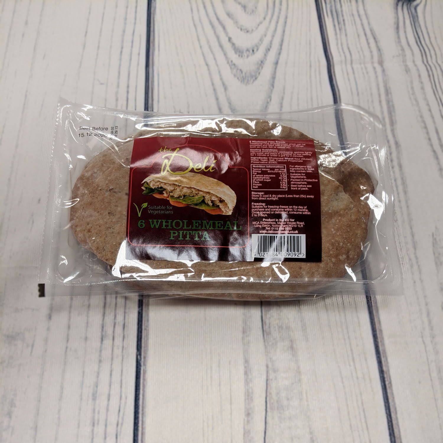 The Deli Wholemeal Pitta 6 Pack