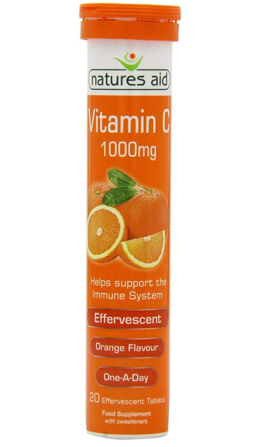 Natures Aid Vitamin C Effervescent - Orange