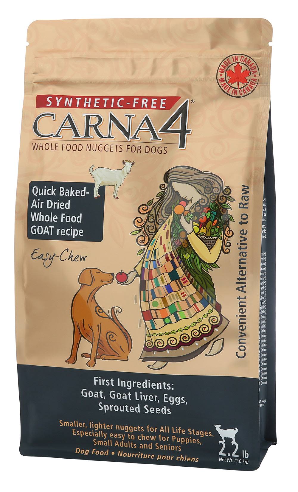 Carna4 Easy-Chew Goat Formula Dog Food, 5 LB