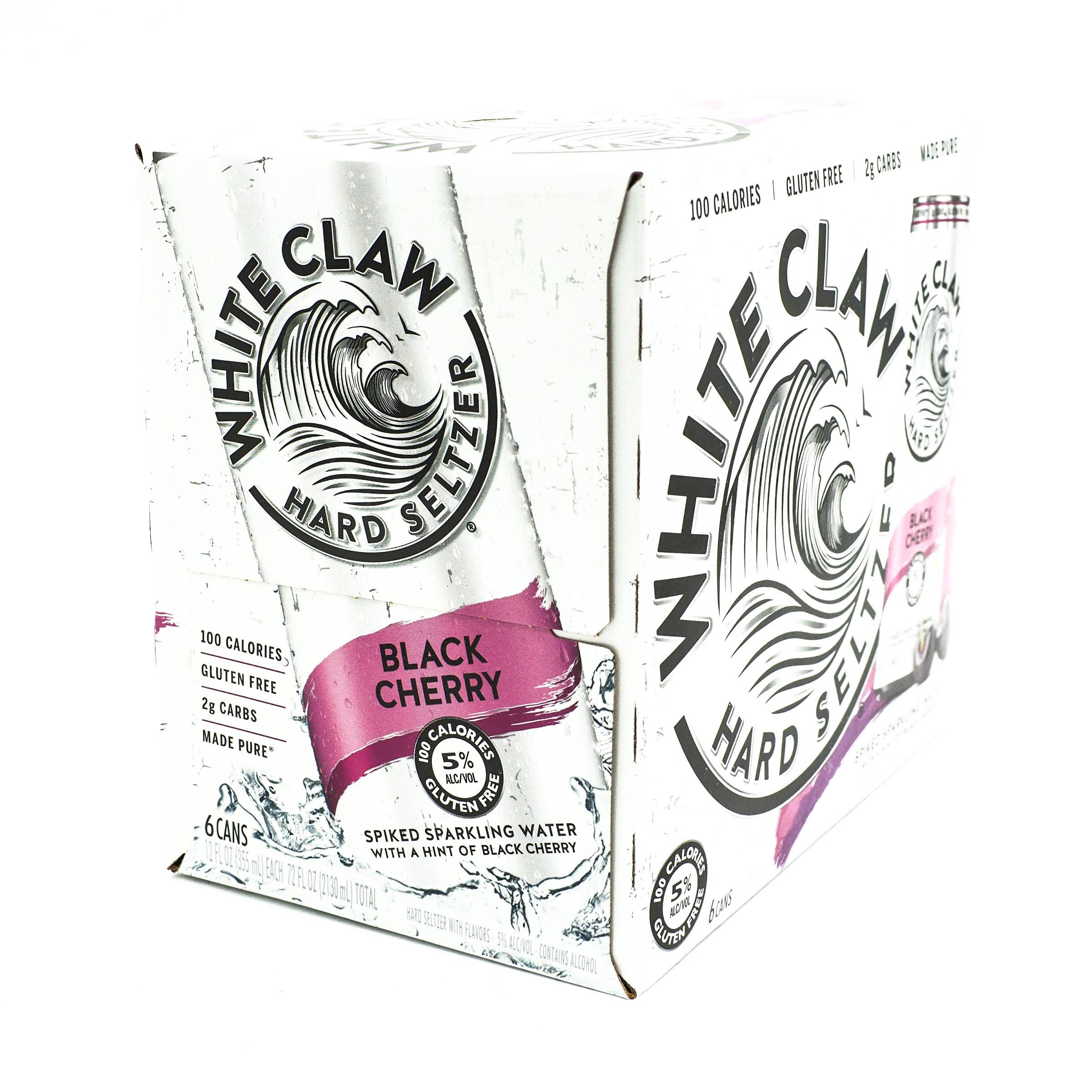 White Claw Hard Seltzer, Black Cherry - 6 pack, 12.0 fl oz cans