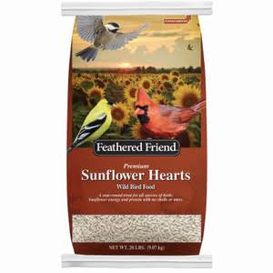 Feathered Friend 14184 Sunflower Hearts Wild Bird Food 20-Lb. Bag