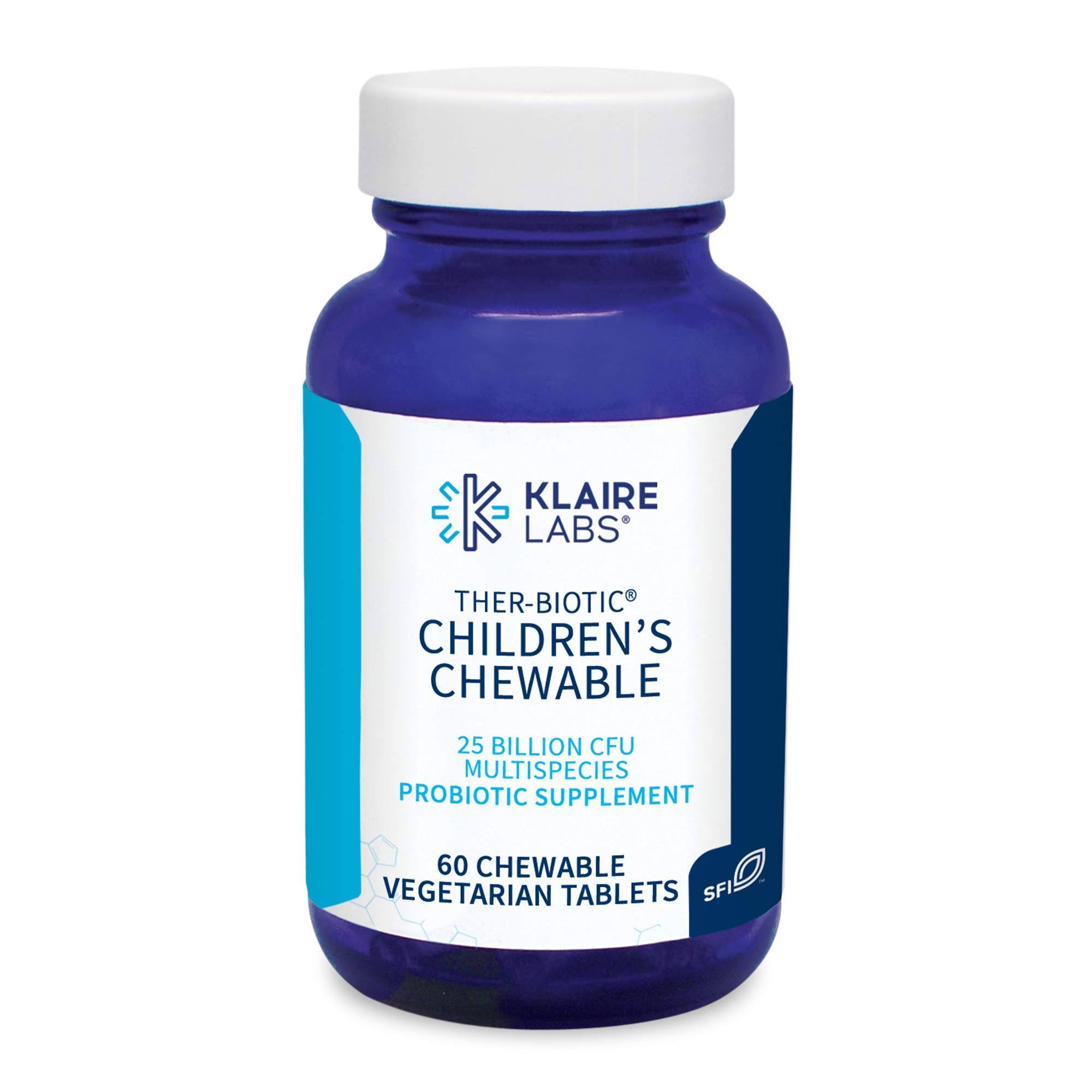 Kleire Labs Ther Biotic Childrens Probiotic Supplement - 60 Chewable Tablets