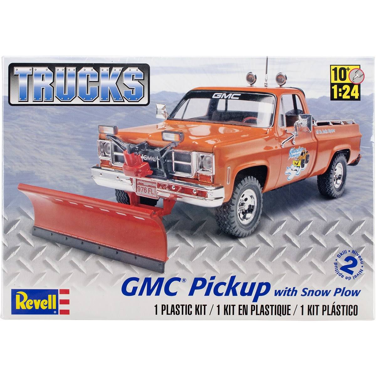 Revell Monogram Gmc Pickup with Snow Plow Model Kit - 1:24 Scale