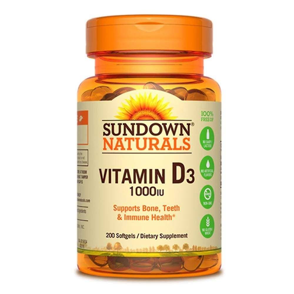 Sundown Vitamin D3 1000 IU Supplement Support Bone Teeth Liquid Softgels - 100ct