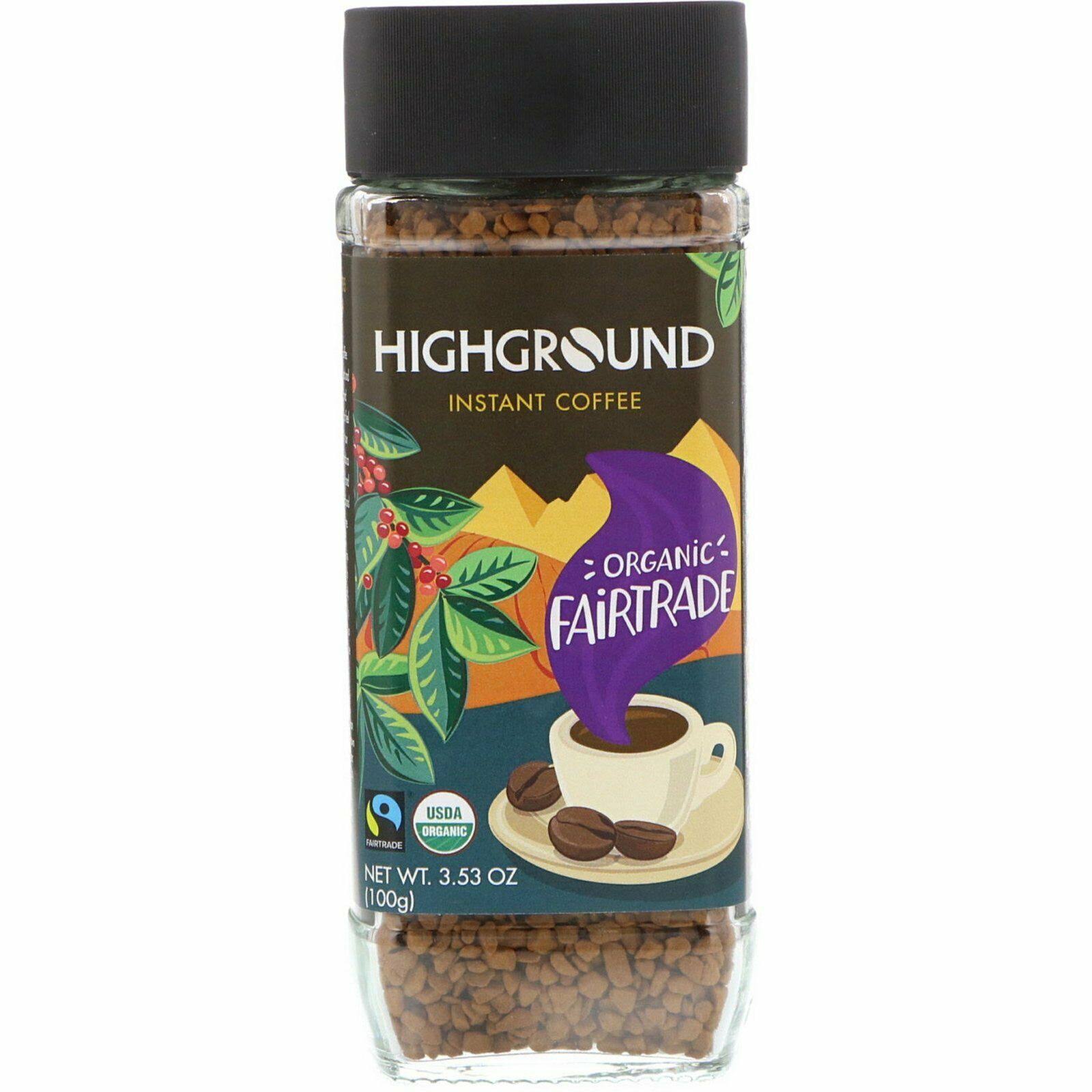 Highground Coffee, Organic Instant Coffee, Medium, 3.53 oz (100 g)