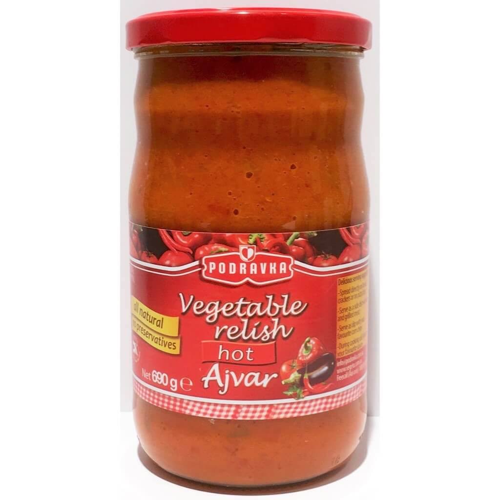 Podravka Hot Ajvar , Spicy , 24.5 oz