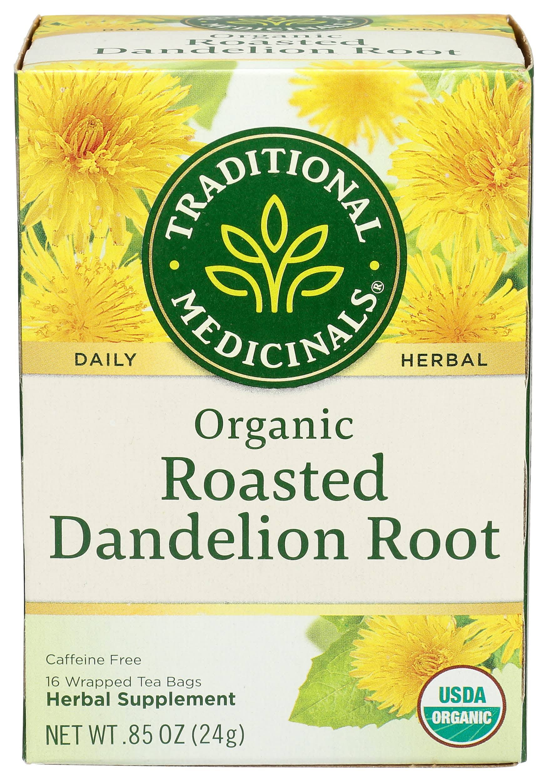 Traditional Medicinals Herbal Teas Organic Roasted Dandelion Root Tea Bags