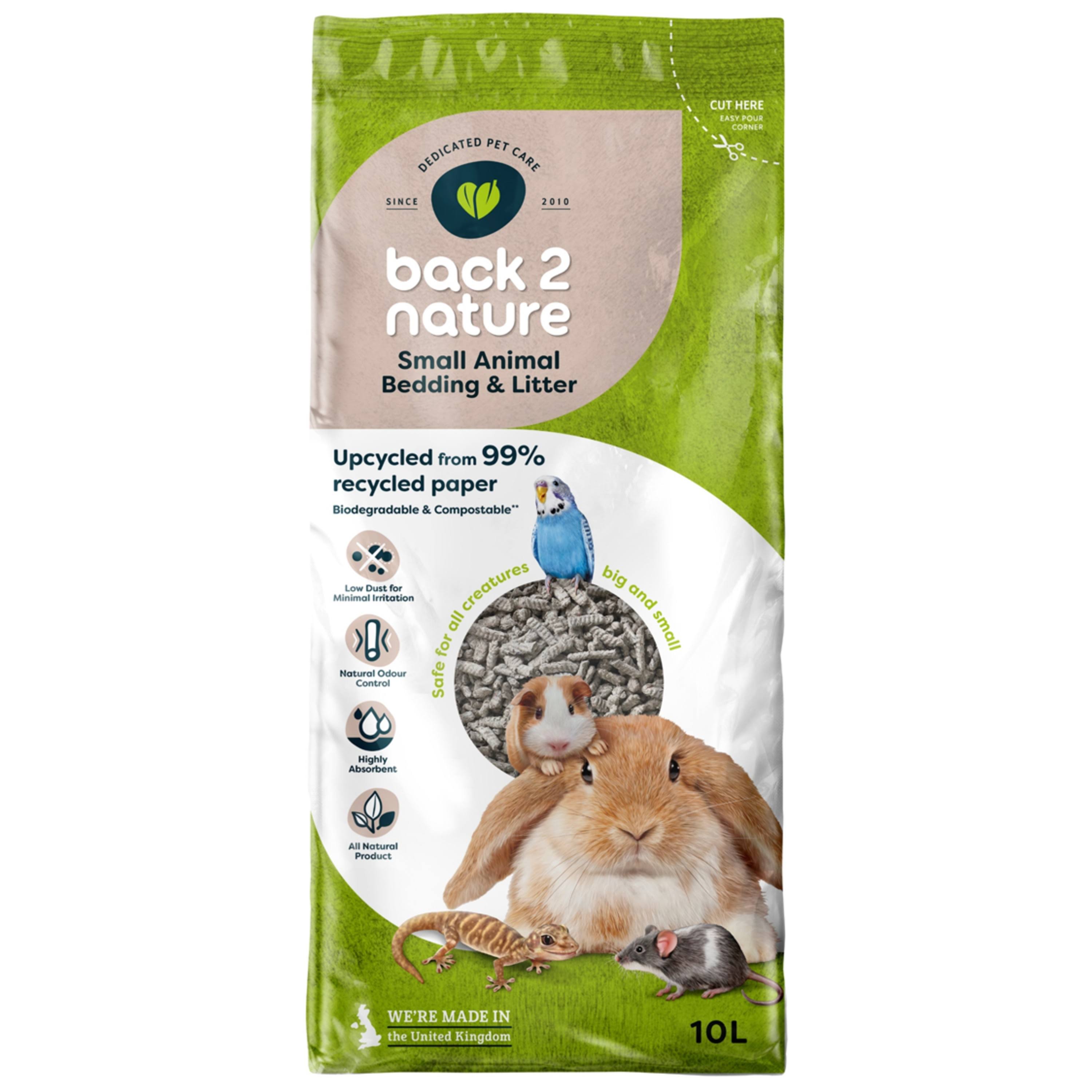 Back 2 Nature Small Animal Bedding & Litter - 10 L