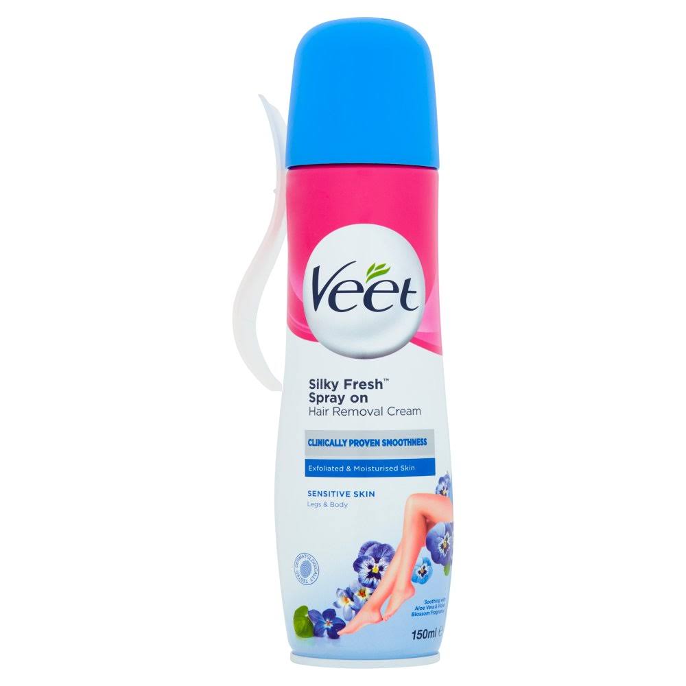 Veet Spray On Hair Removal Cream - Sensitive Skin, 150ml