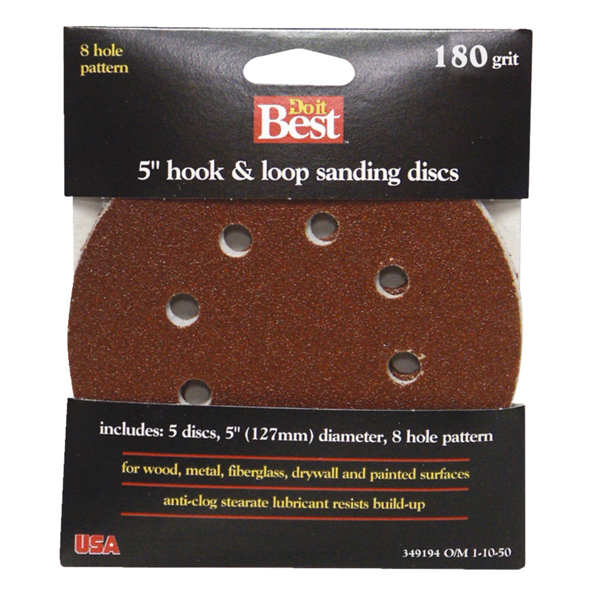 Do It Best 5 in. 8-Hole Hook & Loop Vented Sanding Disc - 349305
