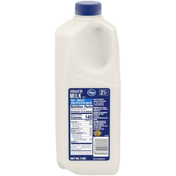 Kroger Vitamin A & D Reduced Fat 2% Milk - 0.5 Gal