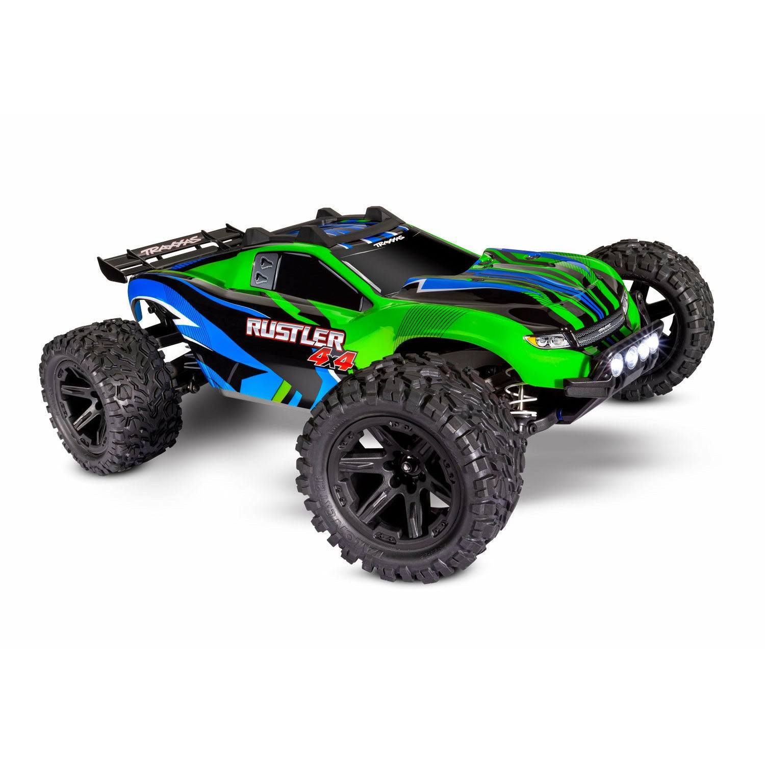 Traxxas Rustler 4X4 1/10 4WD RTR with LED’s Charger and Battery Green