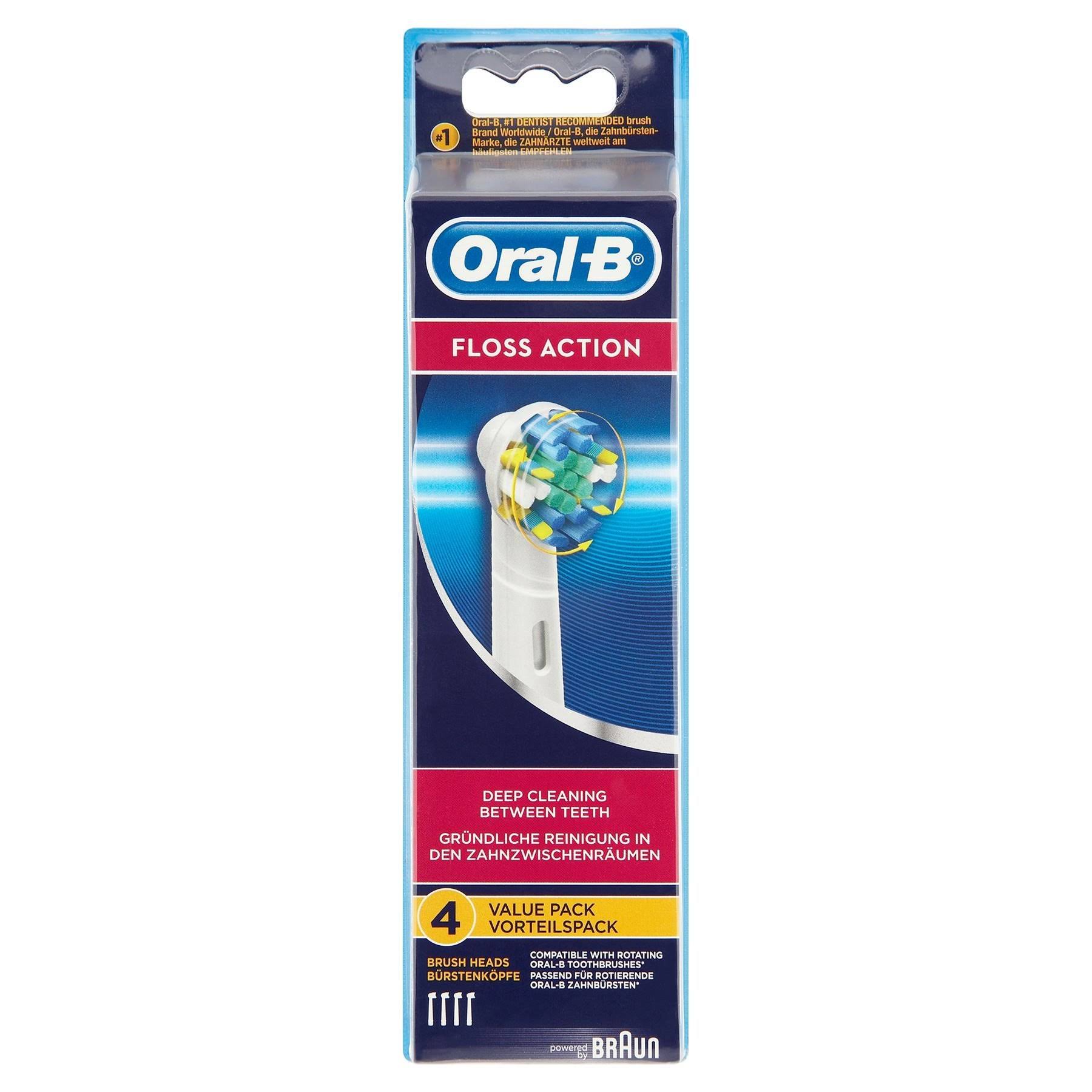 Oral-B FlossAction Electric Toothbrush Replacement Heads - 4 Pack